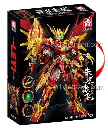 LeYi 62038 Mecha Chu Tước Trương Phi, Mô hình lắp ráp Mecha Chu Tước 62038. Thông tin về chất liệu thân thiện môi trường, lắp ráp chặt chẽ và phát triển trí tuệ của LeYi 62038 Mecha Chu Tước Trương Phi, đồ chơi giáo dục.