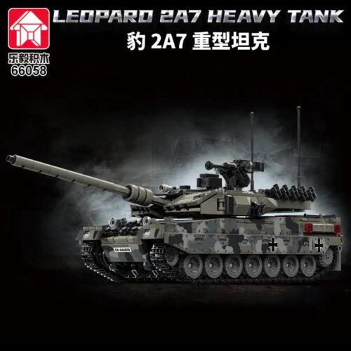 Bộ lắp ghép LeYi 66058 Xe tăng Leopard 2A7 hạng nặng, mô hình quân sự chi tiết chân thực cho bé trai 6 tuổi, giá tốt