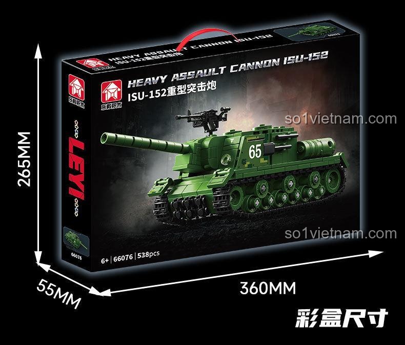 Minifigure lính tăng Liên Xô đi kèm bộ đồ chơi LEYI 66076 cùng với vũ khí, sẵn sàng cho các trận chiến giả tưởng.