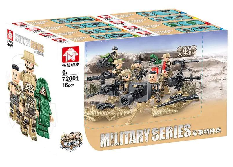 Bộ đồ chơi Lính Đặc Nhiệm LeYi 72001 giá rẻ cho bé trai 6 tuổi, gồm 8 minifigures lính đặc công với đầy đủ vũ khí.