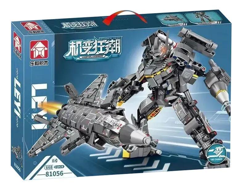 Bộ đồ chơi lắp ráp máy bay chiến đấu J-20 và robot chiến tranh LeYi 81056