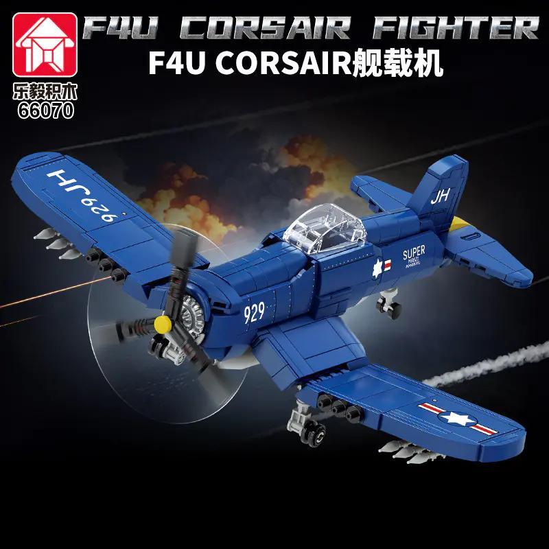 Bộ lắp ghép Máy bay chiến đấu F4U Corsair Leyi Bricks 66070 cho bé trai 6 tuổi, đồ chơi mô hình máy bay tiêm kích F4U Corsair giá tốt.