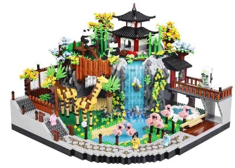bộ lắp ghép Mô hình Vườn thú Lianhe Chuangxiang 822, mô hình vườn thú khu phức hợp 5000 chi tiết, thiết kế kiến trúc tinh xảo, phù hợp thanh niên 14 tuổi, giá tốt