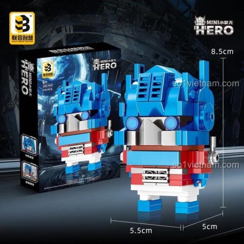 Đồ chơi mô hình Optimus Prime Mini JKC7637 với kích thước rõ ràng, chất lượng cao cho bé trai 6 tuổi
