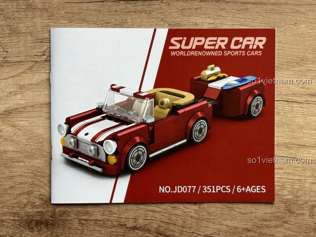Các chi tiết trong suốt được đóng gói riêng biệt cho bộ lắp ráp MINI Cooper JD077.