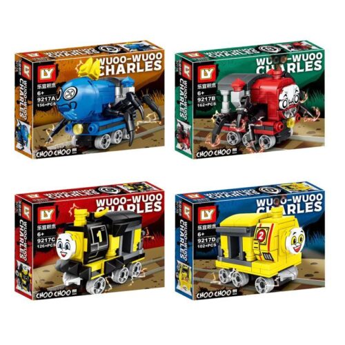 Bộ đồ chơi LOYI 9217 Tàu Hỏa Nhện Quái Vật Charles giá tốt, lắp ghép 4 mẫu khác nhau, phù hợp bé trai 6 tuổi, kích thích sáng tạo.