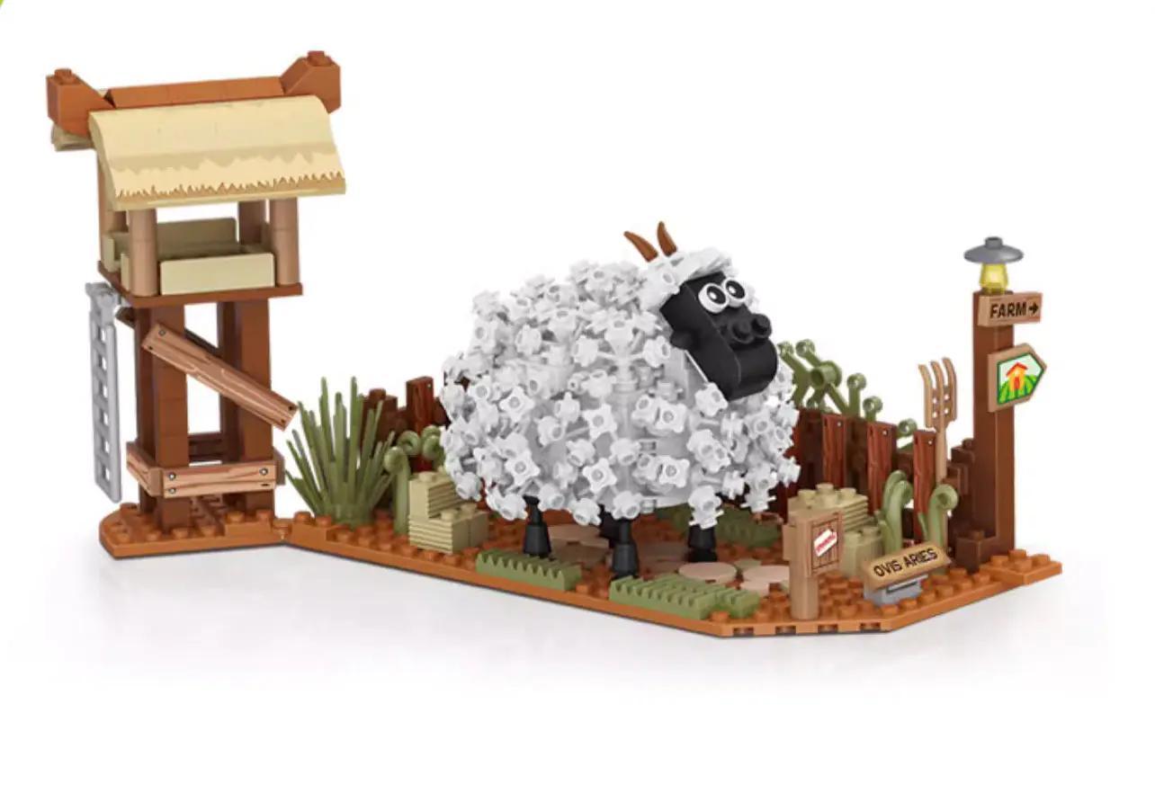 bộ lắp ghép Cừu Mũi Đen LOZ 1254, mô hình nông trại an lành, đồ chơi cho bé 6 tuổi, giá tốt
