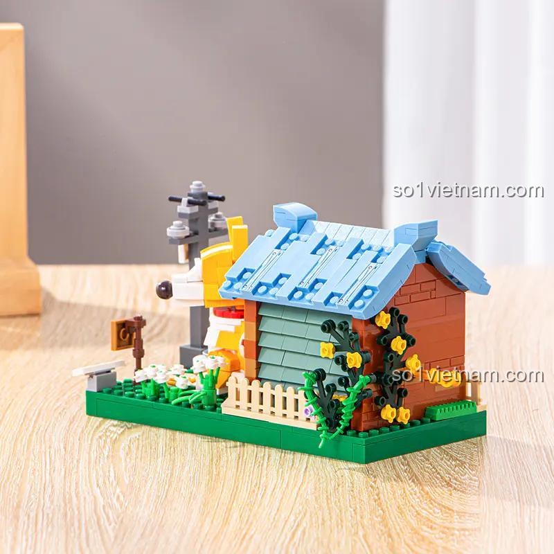 Bộ lắp ghép LOZ 1256 Mô hình Corgi, cún cưng đáng yêu, rèn luyện kiên nhẫn và sáng tạo cho bé gái