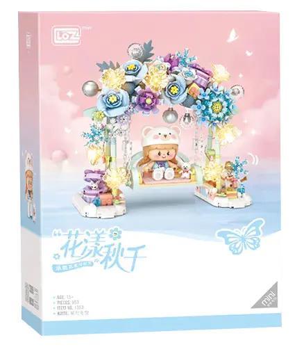 LOZ 1353 Xích Đu Hoa Mô hình hoa trang trí tinh xảo, Bộ lắp ghép Xích Đu Hoa cho bé gái 15 tuổi, Xích Đu Hoa Mùa Đông Ấm Áp, Xích Đu Hoa Mùa Thu, Xích Đu Hoa Mùa Đông, giá tốt