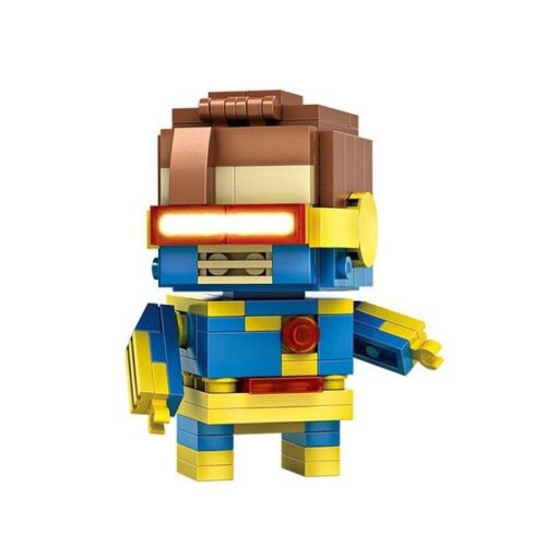 Mô hình Cyclops mini block LOZ 1400-35, đồ chơi lắp ghép siêu anh hùng Marvel cho bé trai 8 tuổi, mắt phát sáng