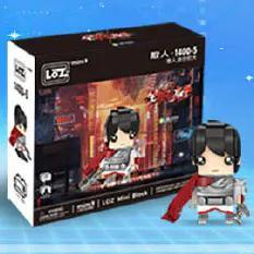 Hộp sản phẩm LOZ 1400-5 mô hình Quân Sư Lữ Bố, đồ chơi lắp ghép mini block cho bé trai 8 tuổi