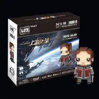 Hộp sản phẩm LOZ 1400-9 Shanghai Fortress: Lin Lan, mô hình nhân vật chibi, đồ chơi lắp ghép cho bé trai 8 tuổi