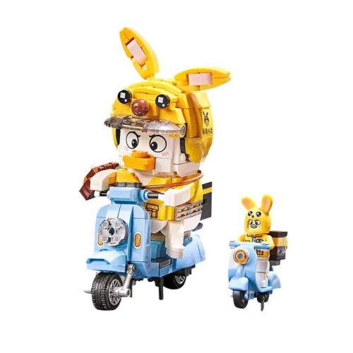 Bộ lắp ghép Vịt Yaya Shipper LOZ 1676 đáng yêu, đồ chơi lắp ráp mini block cho bé 6 tuổi, giá tốt