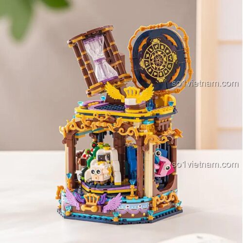 Mô hình Cung Hoàng Đạo Cát Tường LOZ 1927 nhìn từ phía trước, bộ xếp hình 1367 mảnh, đồ chơi giáo dục cho bé trai và bé gái