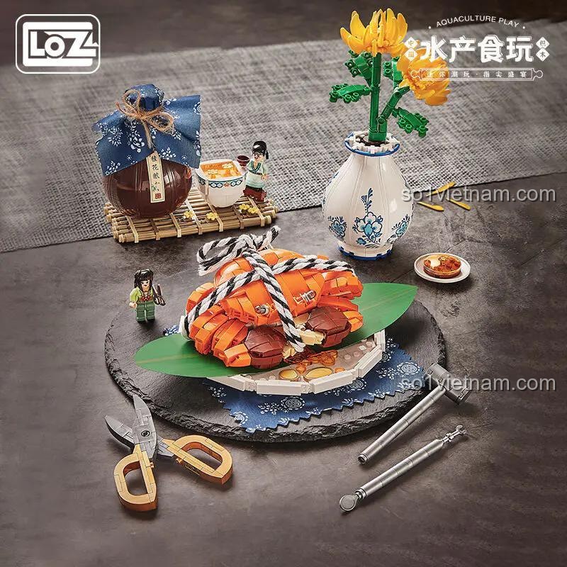 đồ chơi mô hình LOZ, mô hình cua hoàng đế mini block, kích thích sáng tạo cho bé trai và bé gái 6 tuổi