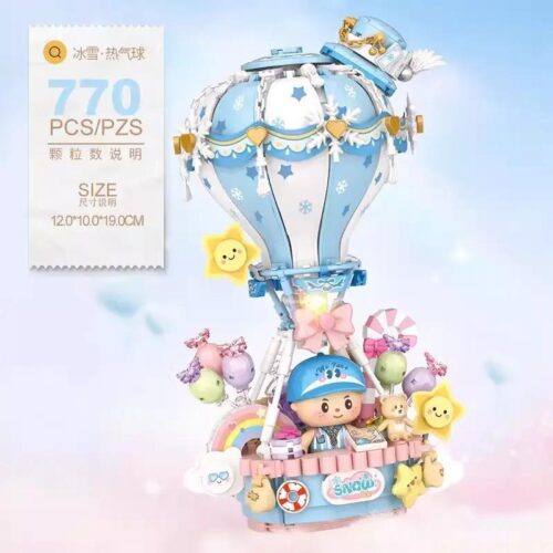 Bộ lắp ghép Khinh khí cầu Băng Tuyết LOZ 4112 770 mảnh cho bé gái 6 tuổi, có hộp nhạc, giá tốt