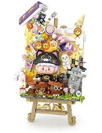 Bảng Ghép Hình 3D Mèo Hắc Ám LOZ 4116, Mô hình Halloween, Đồ chơi lắp ghép, Có đèn LED, Giá tốt, Cho bé gái 6 tuổi