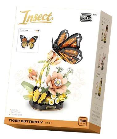 bộ lắp ghép Mô hình Bướm Hổ LOZ 4117, mô hình trang trí chi tiết tinh xảo cho con gái 15 tuổi, giá tốt