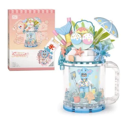 Hộp sản phẩm bộ lắp ghép Cốc Cát Chảy LOZ 4202, đồ chơi mô hình sáng tạo cho bé gái 6 tuổi, giá rẻ.