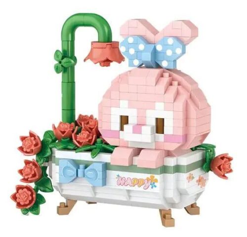 Mô hình Thỏ Hồng Tắm Hoa LOZ 8806