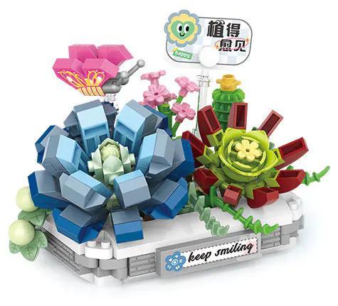 LOZ 8831 Bộ Lắp Ghép Hoa Băng Lam Tuyết Mô hình trang trí tinh xảo cho bé gái 14 tuổi