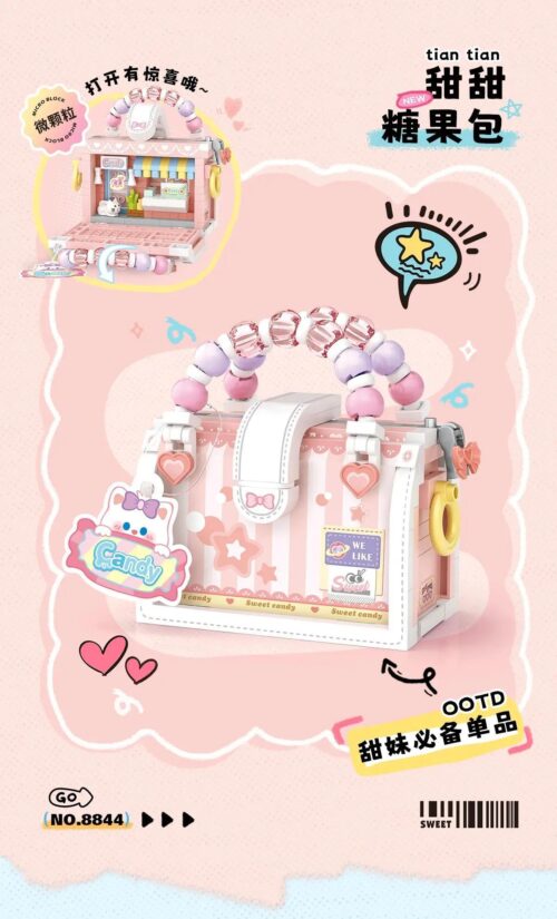 Bộ lắp ghép LOZ 8844 Túi Xách Kẹo Ngọt Đáng Yêu, đồ chơi mô hình LOZ giá tốt cho con gái 14 tuổi, thiết kế kẹo ngọt tinh xảo.