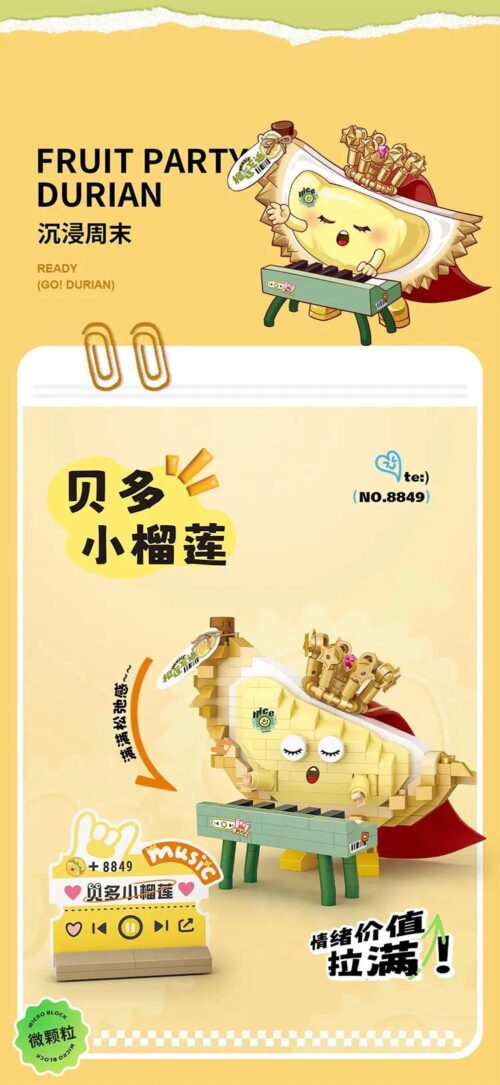 bộ đồ chơi Mô hình Sầu Riêng Beto LOZ 8849 chơi đàn keyboard, đồ chơi sáng tạo cho bé trai bé gái 6 tuổi, giá tốt