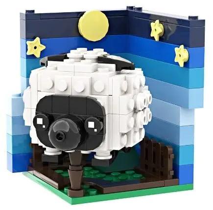 Bộ lắp ghép Chú cừu non LQFUN 678-22208, vừa là đồ chơi xếp hình vừa là khối rubik 2x2 cho bé gái 8 tuổi.