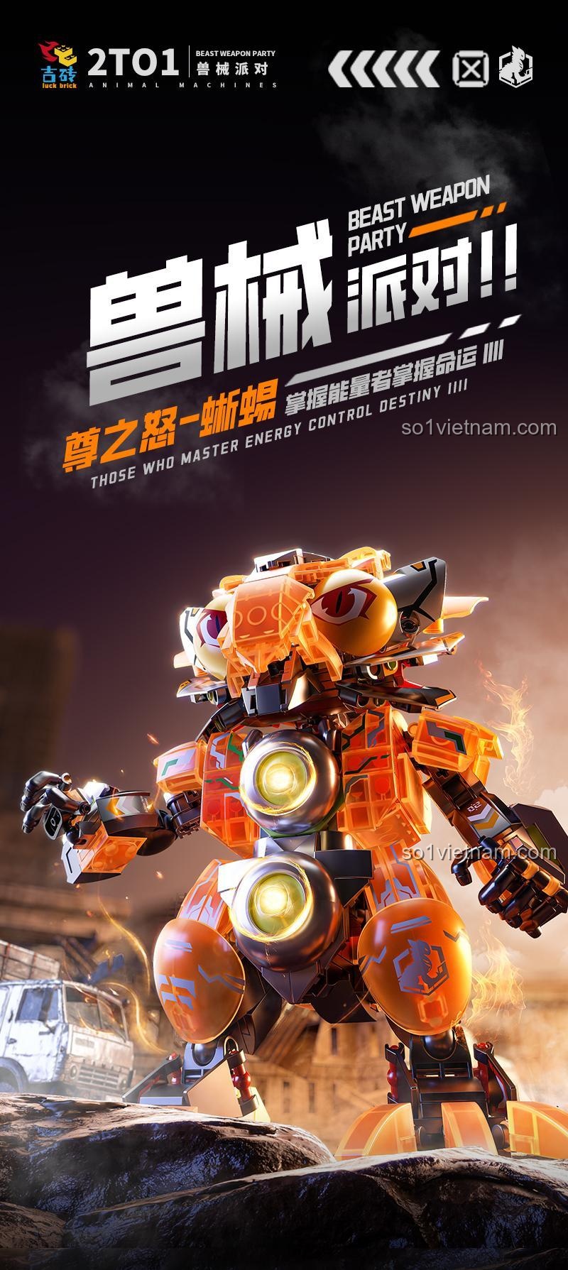 Cận cảnh chi tiết thiết kế tinh xảo của bộ đồ chơi Robot Lắp Ráp Thằn Lằn 39901, cho thấy sự tỉ mỉ trong từng mảnh ghép.