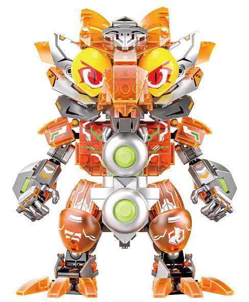 Mô hình Robot Thằn Lằn Luck Brick 39901 với hiệu ứng ánh sáng phát ra từ ngực, tạo vẻ ngoài cực ngầu và sống động. Món quà giá tốt cho bé trai.