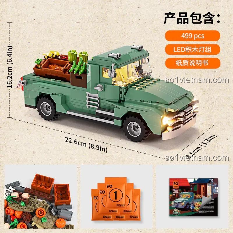 Kích thước xe tải nông trại Lumibricks F9016