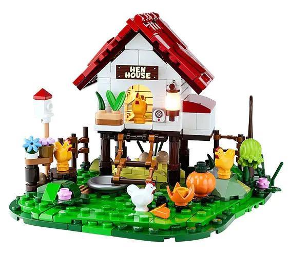 Bộ lắp ghép Chuồng Gà Mini Lumibricks F9034, đồ chơi lắp ghép cuộc sống nông trại có đèn LED, phù hợp cho con gái 16 tuổi, giá tốt