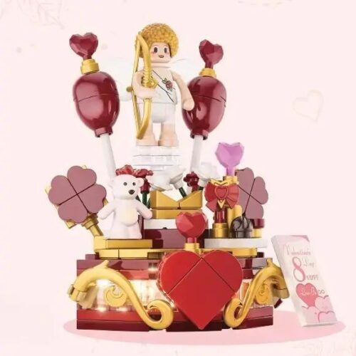 bộ đồ chơi Hộp quà Cupid Lumibricks F9064 có đèn LED, thiết kế tinh xảo, quà tặng Valentine độc đáo cho bé gái 12 tuổi giá tốt