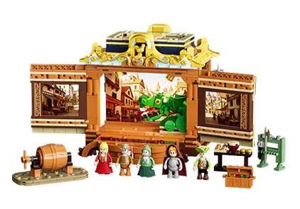 bộ đồ chơi Đoàn Kịch Biểu Diễn Thời Trung Cổ Lumibricks L9063, sân khấu kịch trung cổ có đèn LED, phù hợp con trai 16 tuổi, giá tốt