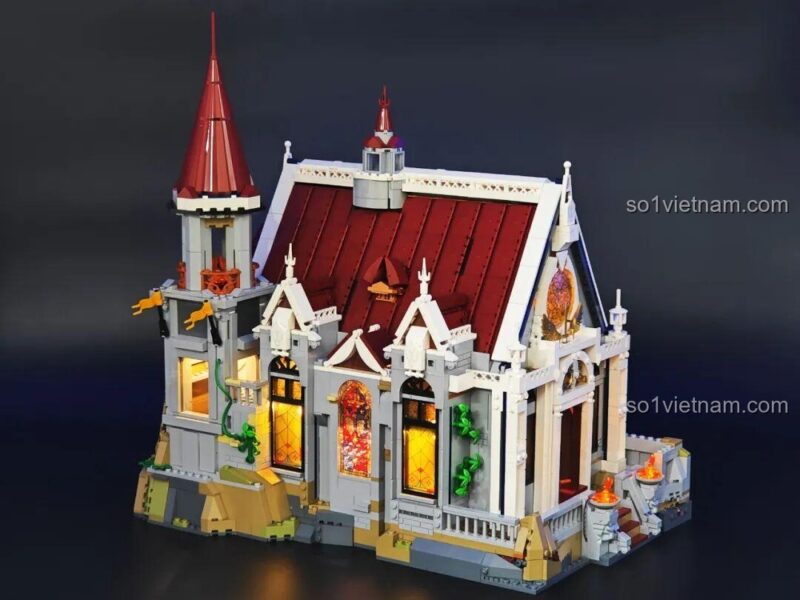 Minifigures Annie công chúa và Edric hoàng tử của bộ lắp ghép Lumibricks L9071 Sảnh Tiệc Hoàng Gia, với biểu cảm kép, phù hợp thanh niên 16 tuổi, giá tốt.