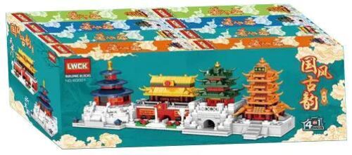 LWCK 60051 bộ lắp ghép Kỳ Niên Điện, đồ chơi lắp ráp Thiên An Môn, bộ xếp hình Tháp Chuông Tây An, đồ chơi mô hình Lầu Hạc Vàng giá tốt cho bé trai bé gái 6 tuổi
