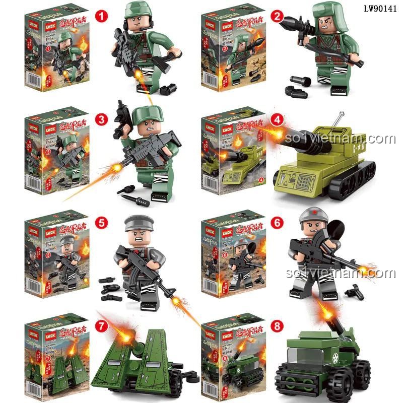 Các mẫu lắp ráp của bộ đồ chơi LWCK LW90141 - Mẫu 1