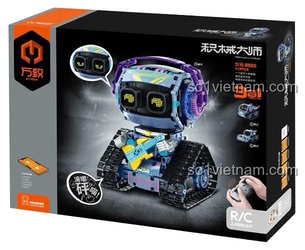 Hộp sản phẩm Robot Guitarist Thời Thượng 万致IM.Master 8055 bộ lắp ghép điều khiển từ xa cho bé trai 8 tuổi