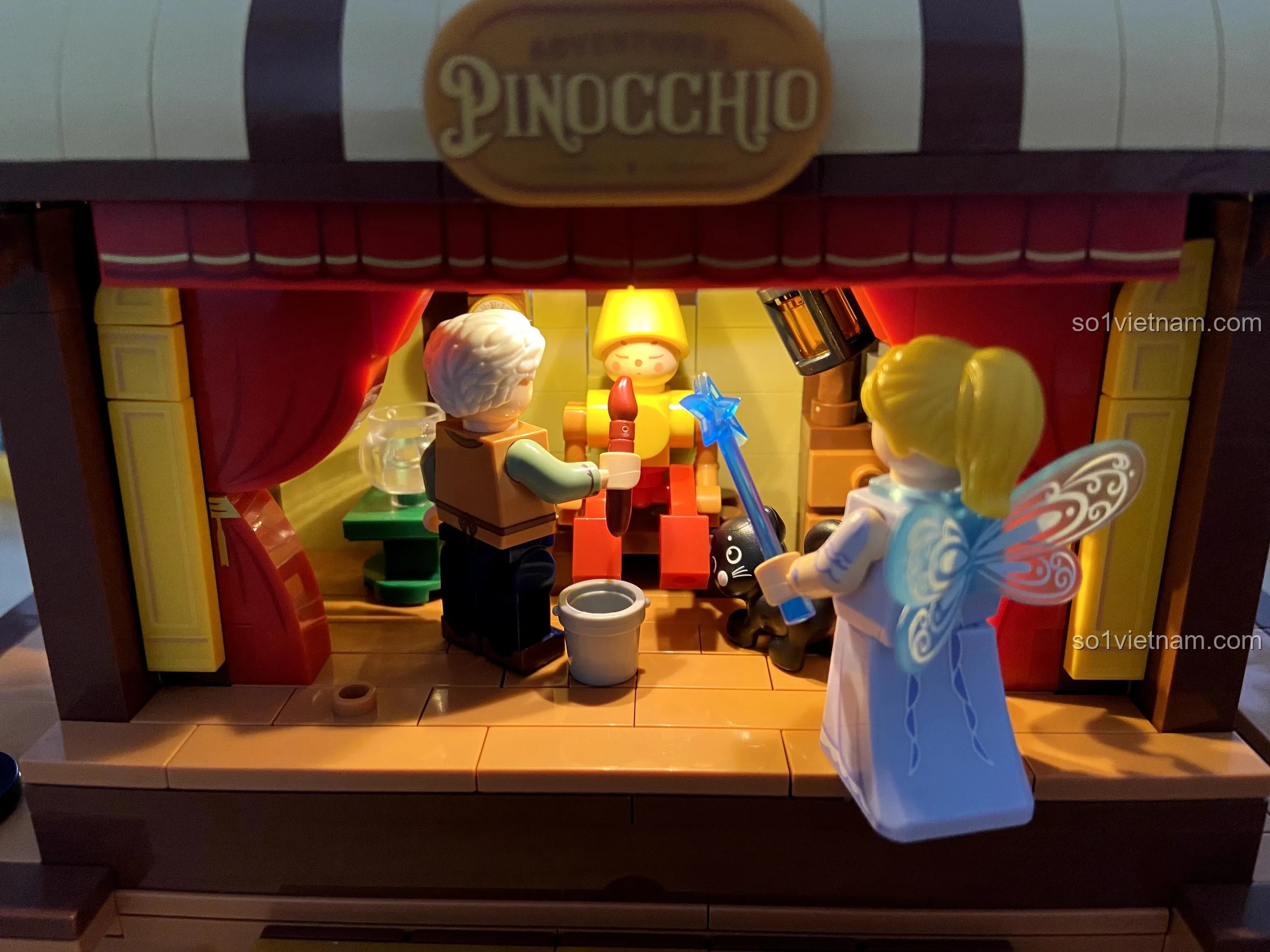 Các mảnh ghép của túi số 4 trong bộ lắp ghép mô hình Pinocchio Wekki 6186.