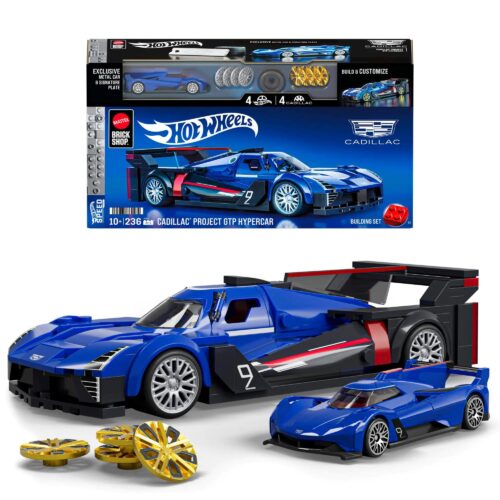 Hộp sản phẩm bộ lắp ghép Siêu xe Cadillac Project GTP Hypercar Mattel JFR89. Món đồ chơi mô hình hấp dẫn cho bé trai 10 tuổi, giá rẻ.