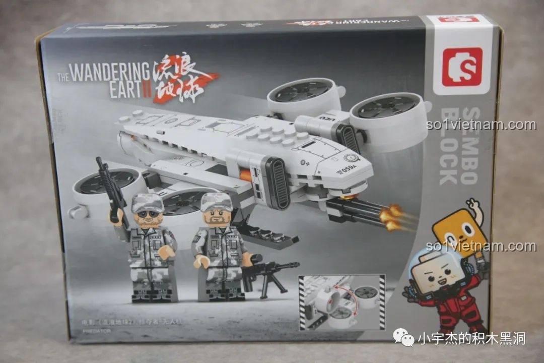 Mô hình Máy Bay Không Người Lái Kẻ Cướp SEMBO 107109 hoàn chỉnh, góc chụp ấn tượng, rất giống phim.