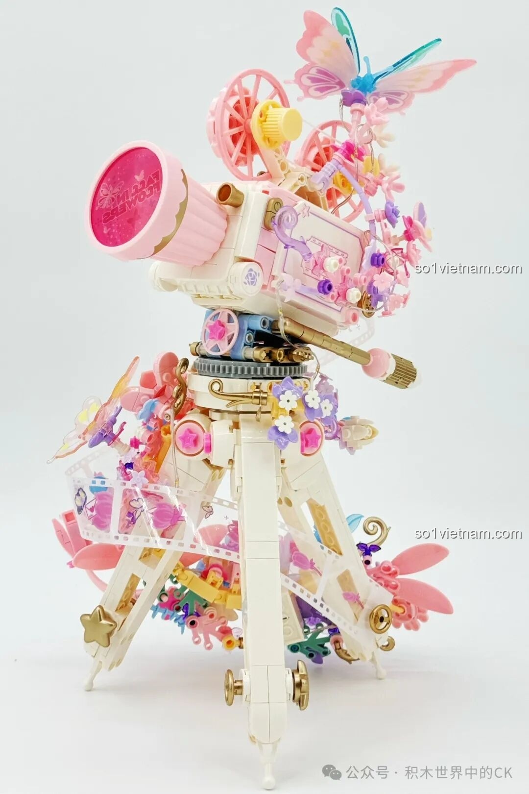 Trang trí hoa và bướm cho máy quay phim Sembo 611106