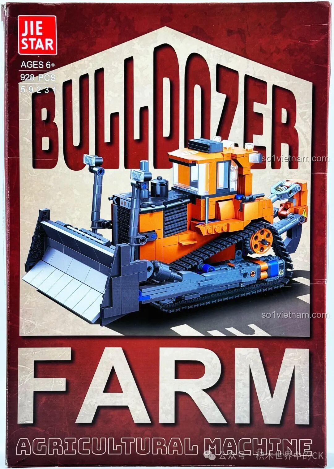Hộp sản phẩm Máy Xúc Đất Nông Nghiệp JIESTAR 59231 với hình ảnh mô hình nổi bật