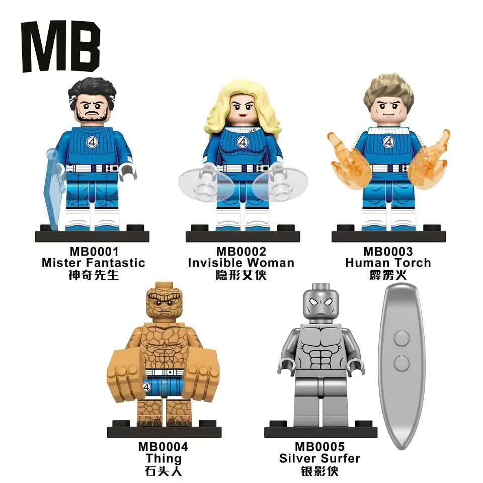 Bộ đồ chơi MB MB0004 Fantastic Four 5 minifigures siêu anh hùng cho bé trai 6 tuổi giá tốt