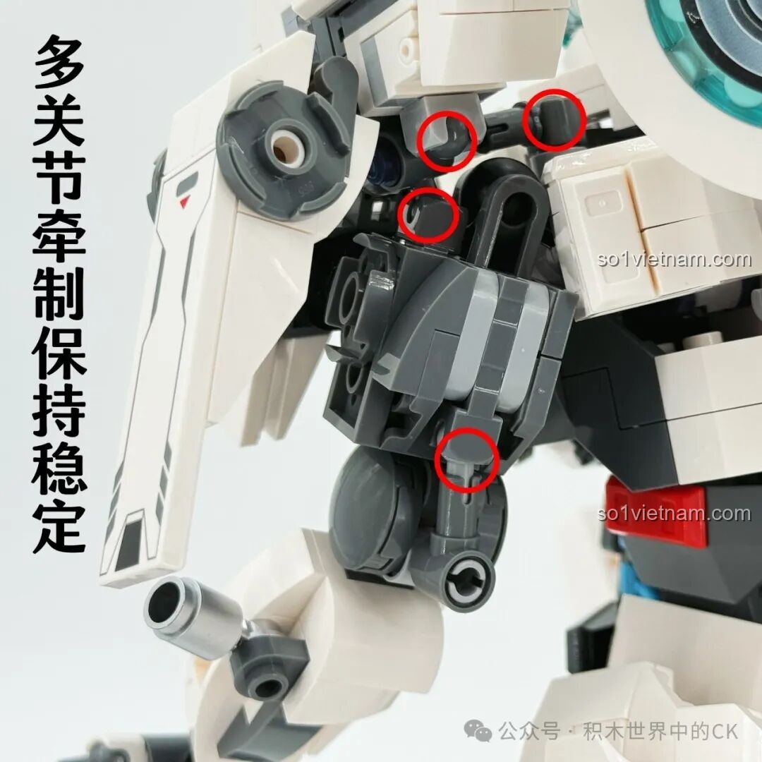 Phần thân trên của Mech Hạ Hầu Đôn Vô Cực Cuồng Phong TOP TOY TC2407.