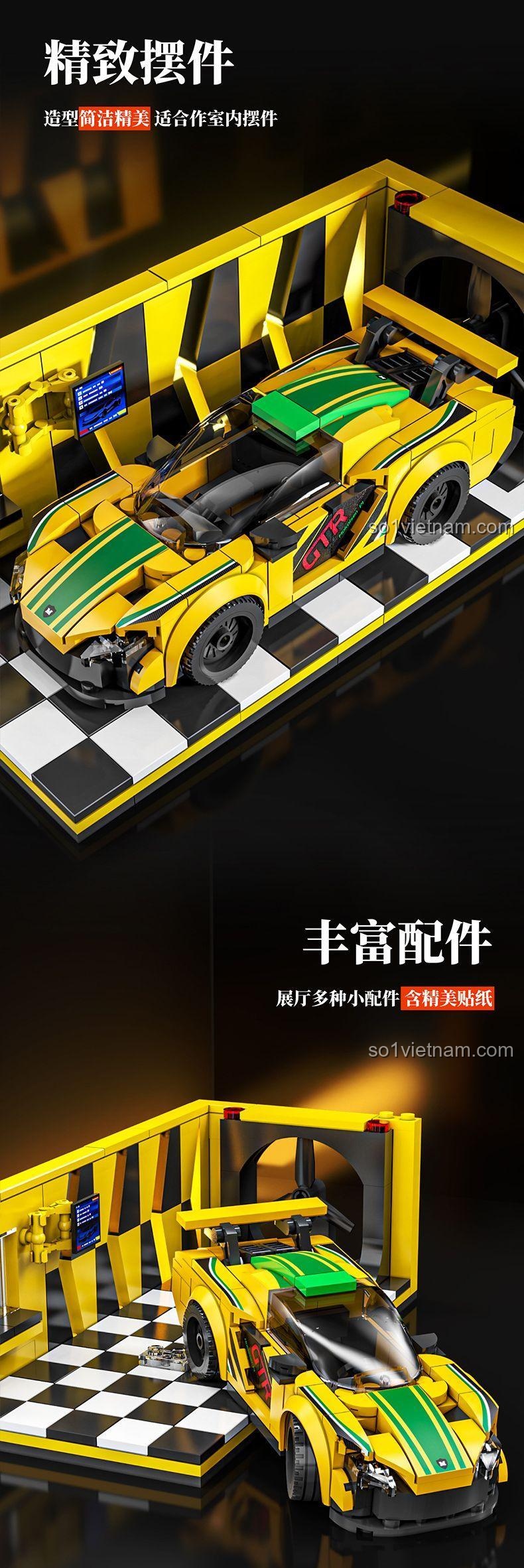 Mei Ji Building Blocks 13083 Xe Đua McLaren GT Mô hình xe đua chi tiết Tương thích LEGO® 489 Mảnh 12+ Con trai