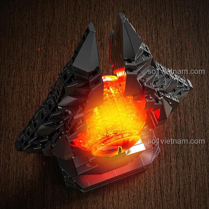 Bộ lắp ghép Biểu tượng Mắt Sauron Mei Ji Ji Mu 13070, mô hình có đèn LED, chi tiết tinh xảo, giá tốt cho con trai 12 tuổi.
