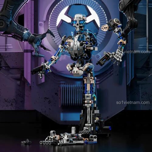 bộ đồ chơi Người Máy, Mei Ji Ji Mu 13091, mô hình robot cơ khí đang được lắp ráp, đồ chơi giáo dục cho bé trai