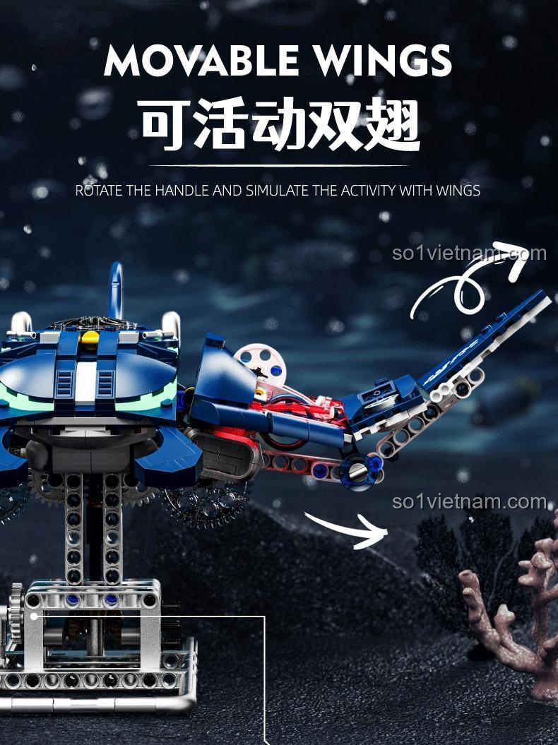 MeiJi 13057 Cá Mập Ma Cơ Khí bộ lắp ghép đồ chơi mô hình giá tốt