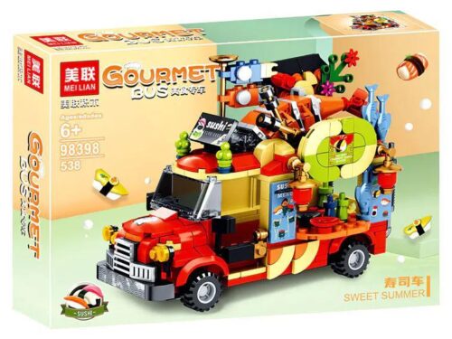 bộ lắp ghép Xe Buýt Ẩm Thực Sushi MEILIAN 98398, đồ chơi lắp ghép Xe Sushi Di Động, bộ đồ chơi Xe Tải Thức Ăn Nhật Bản, đồ chơi mô hình Xe Bán Sushi Lưu Động, cho Mẹ có Con gái 6 tuổi, giá tốt